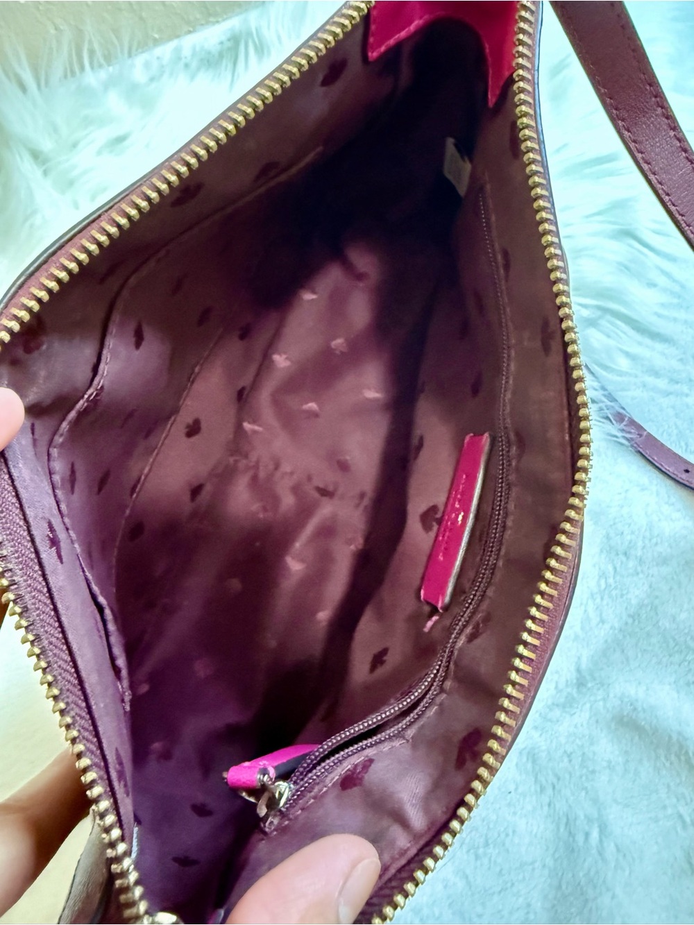 Kate Spade Adel Burgundy Medium Crossbody Bag - Picture 5 of 15